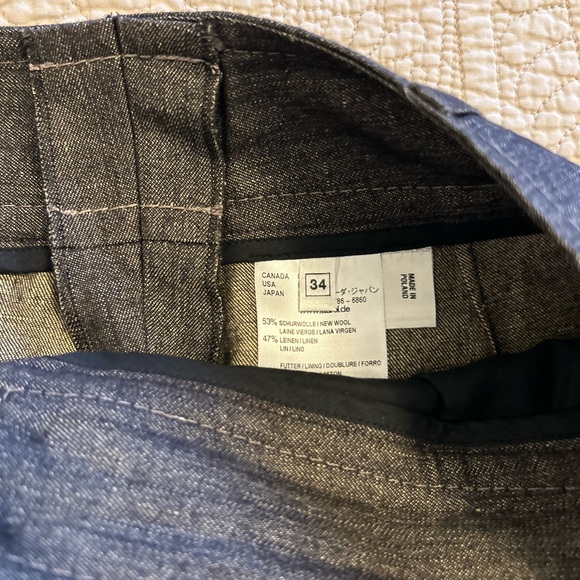 Laurèl Grey Straight Leg Wool Pants - Picture 4 of 4